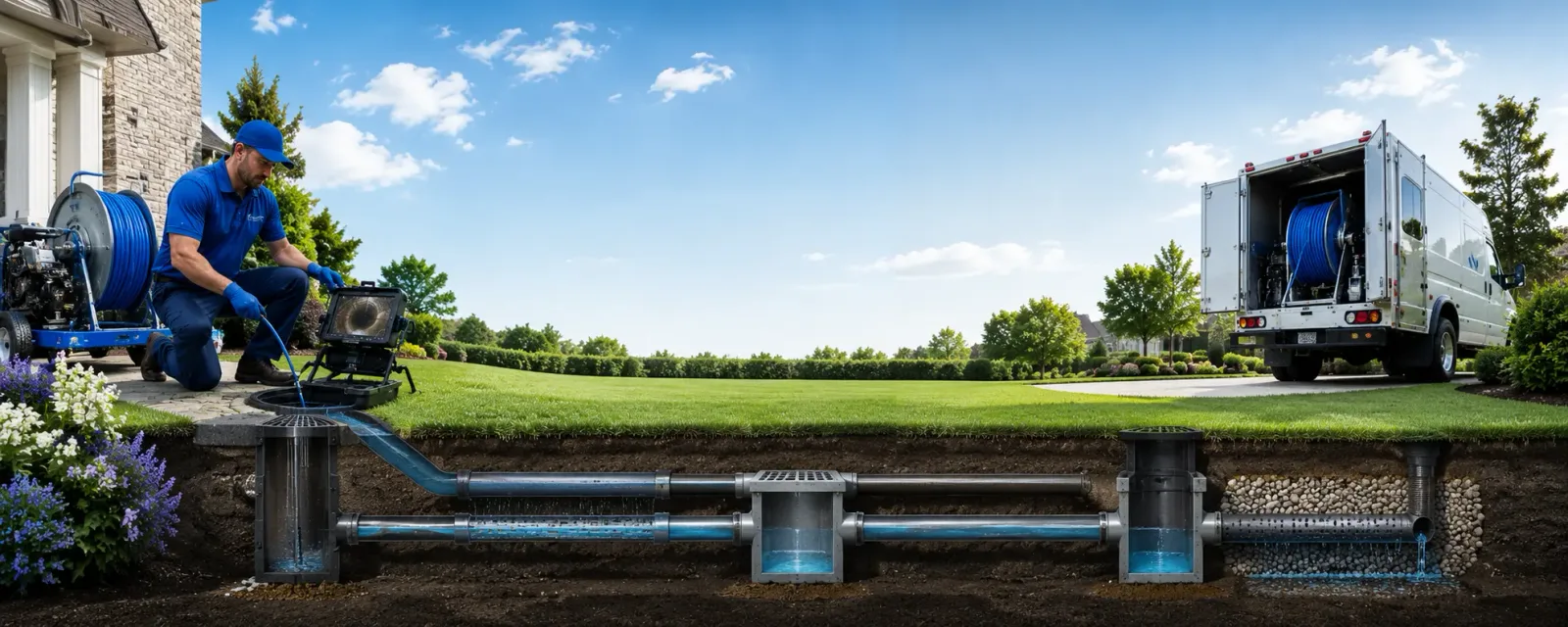 Outdoor drain cleaning information for Oaktown, IN